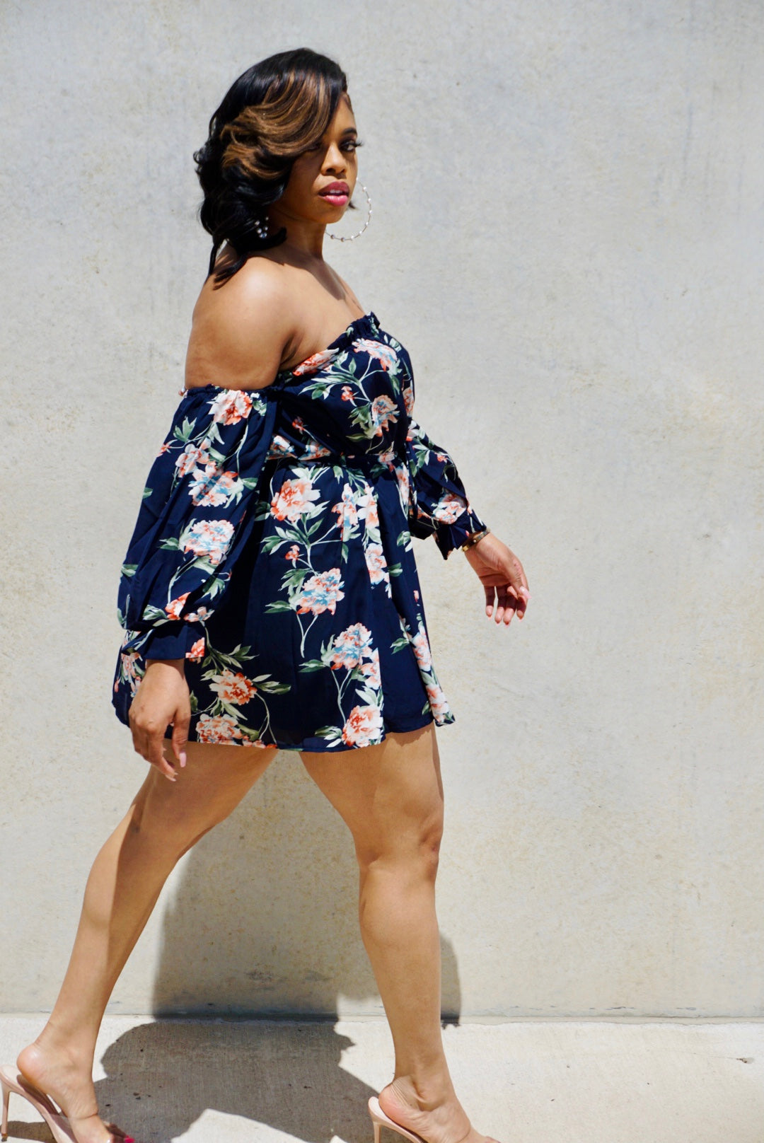 Floral Arrangement Flare Dress – KATCHē